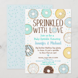 Sprinkler mit Liebe Blue Donut Baby Sprinkle Einladung