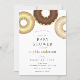 Sprinkler mit Liebe Donut Babydusche Einladung