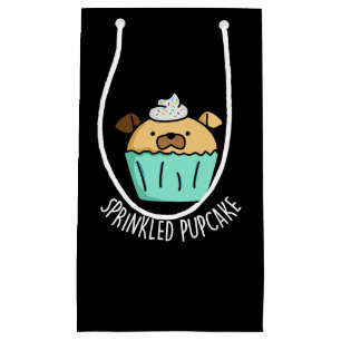 Sprinkler Pupcake Puppy Cupcake Pun Dark BG Kleine Geschenktüte