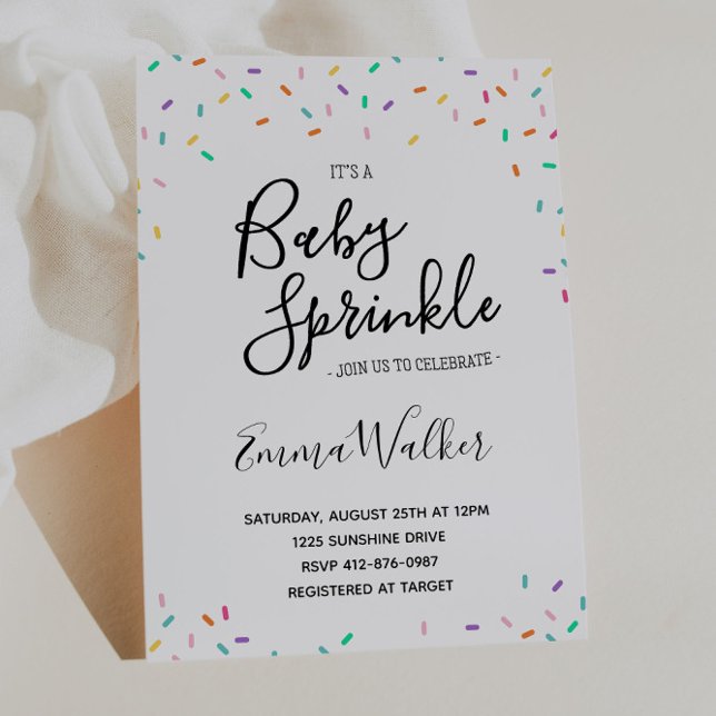 Sprinkles Baby Dusche Einladung (Von Creator hochgeladen)
