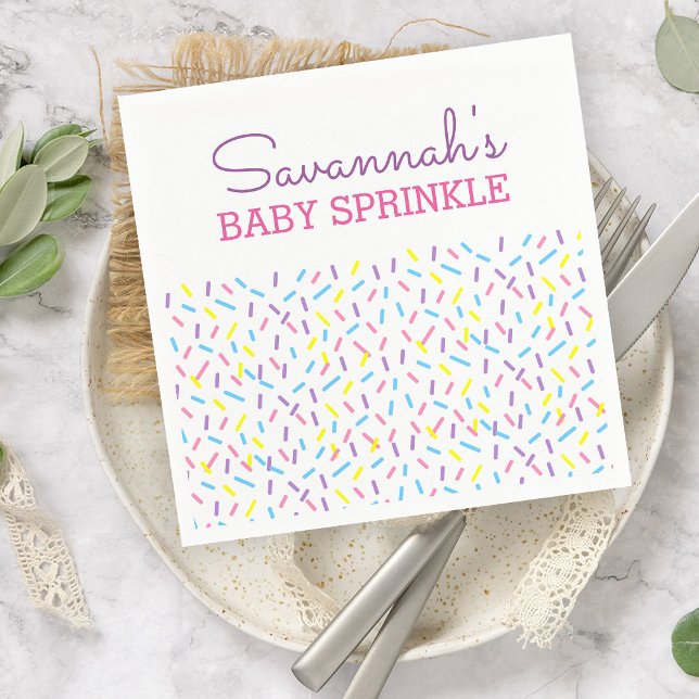 Sprinkles Baby Sprinkle Baby Shower Napkin Serviette (Von Creator hochgeladen)