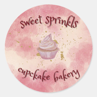 Sprinkles Colorful Bakery Desserts Catering Pastry Runder Aufkleber