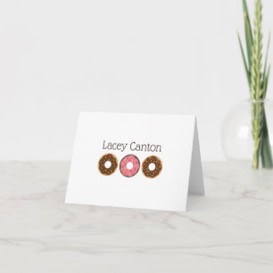 Sprinkles Donuts Personalisierte geflochtene Mitte Dankeskarte
