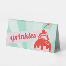 Sprinkles Eiscreme Bar Buffet Zeichen Tischaufsteller