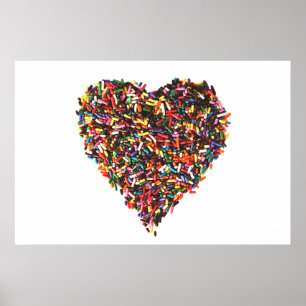 Sprinkles Heart Poster