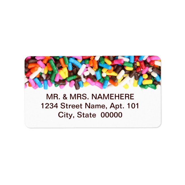 Sprinkles Labels Adressaufkleber (Vorne)