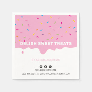 SPRINKLES Moderner niedlicher Zuckerguss Tropfen S Serviette