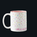 SPRINKLES Modernes, niedliches, gemustertes und bu Zweifarbige Tasse<br><div class="desc">von kat massage >>> WWW.SIMPLYSWEETPAPERIE.COM <<<</div>