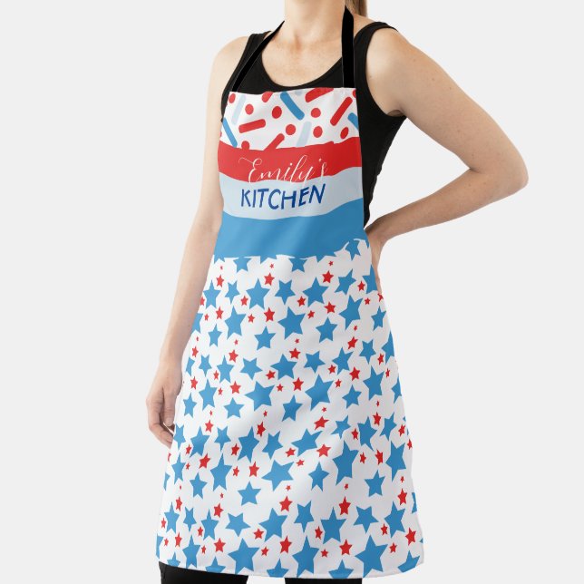 Sprinkles Red White Patriotic Flag Koch Schürze (InSitu)