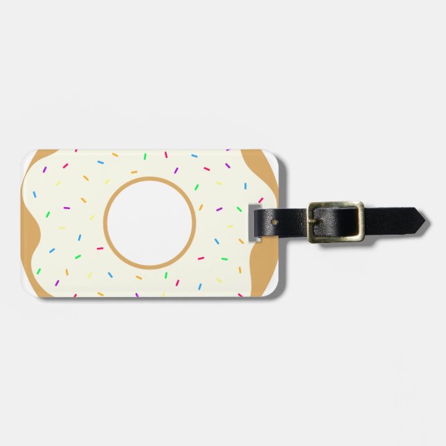 Sprinkly Donut Gepäckanhänger (Vorderseite horizontal)