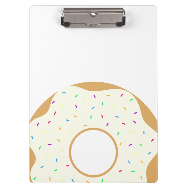 Sprinkly Donut Klemmbrett (Vorderseite)