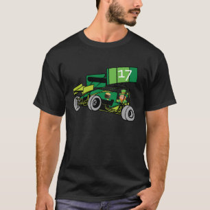 Sprint Car dirt Tracking Racing Leprechaun St Patr T-Shirt