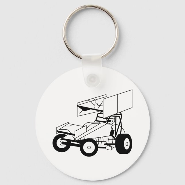 Sprint Car Kontur Schlüsselanhänger (Vorderseite)