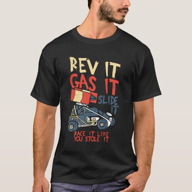 Sprint Car Racing Gag T-Shirt (Vorderseite)