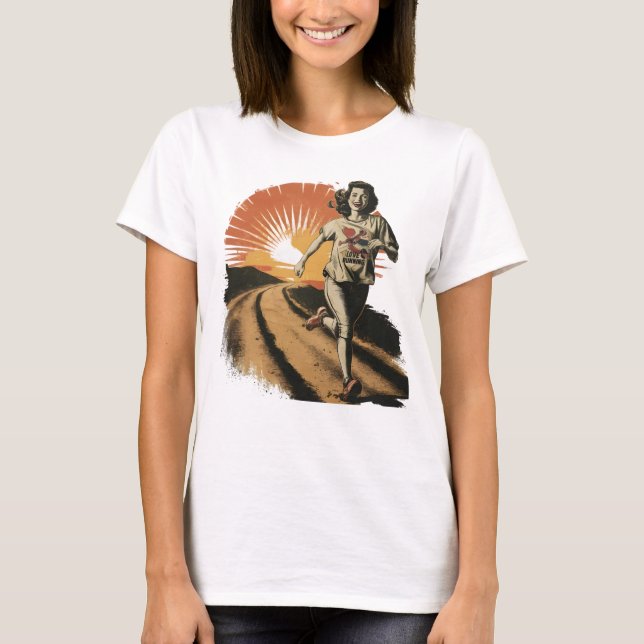 Sprint durch stürmische Wege T-Shirt (Vorderseite)