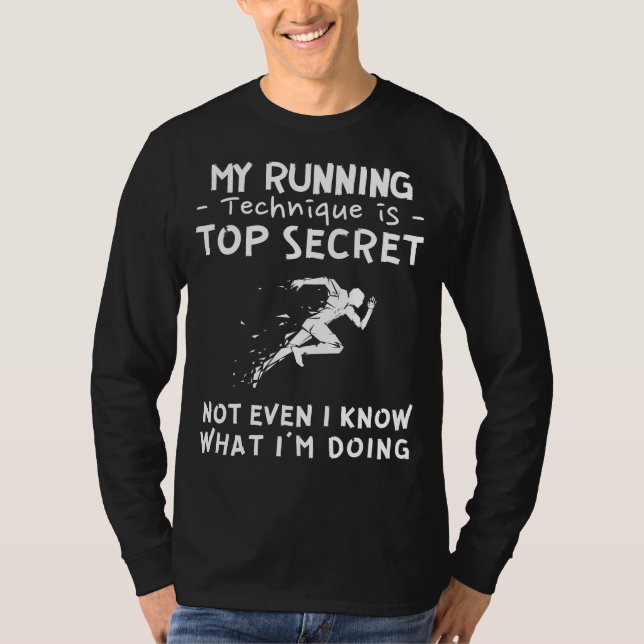 Sprint in das Unbekannte mit Mein Geheimnis läuft T-Shirt (Vorderseite)