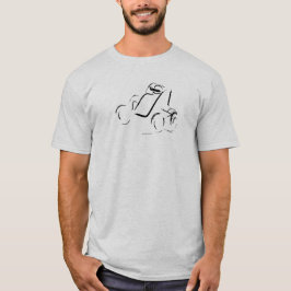 Sprintcar 01 Schwarz auf Eschenholz-Front T-Shirt
