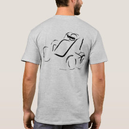 Sprintcar 01 Schwarz auf grauem Hintergrund T-Shirt