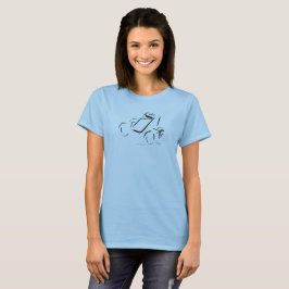 Sprintcar 01 Schwarz auf Hellblau T-Shirt