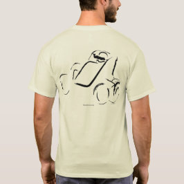 Sprintcar 01 Schwarz auf natürlichem Rücken T-Shirt