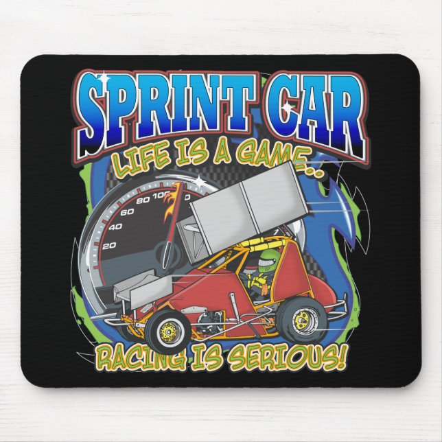 Sprinten Sie das Auto-Leben Mousepad (Vorne)