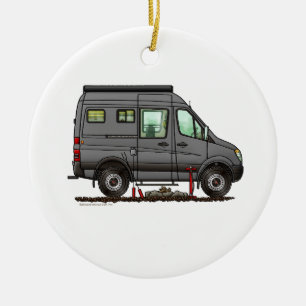 Sprinter Camper Van RV Happy Camper Keramik Ornament