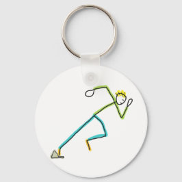 Sprinter Stickman Schlüsselanhänger