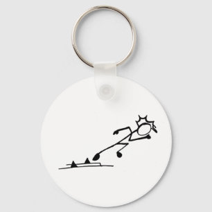 Sprinter Stickman Track und Feld Schlüsselanhänger