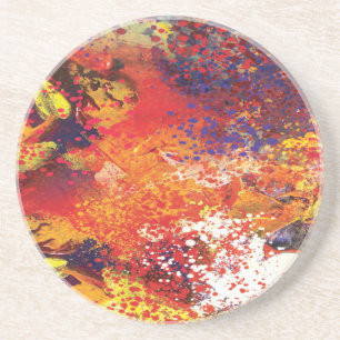 Spritz-Acryl auf Leinwand-Gemälde Getränkeuntersetzer