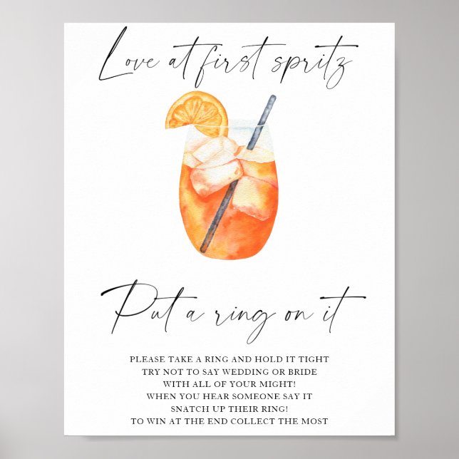 Spritz-Brautparty - Klingeln auf das Spiel Poster (Vorne)