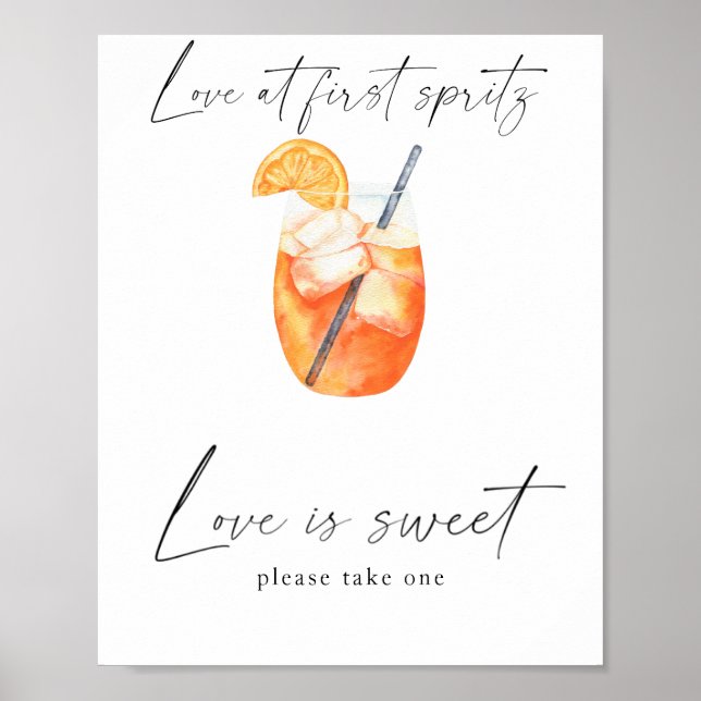 Spritz Brautparty - Liebe ist süß nehmen Sie eine  Poster (Vorne)
