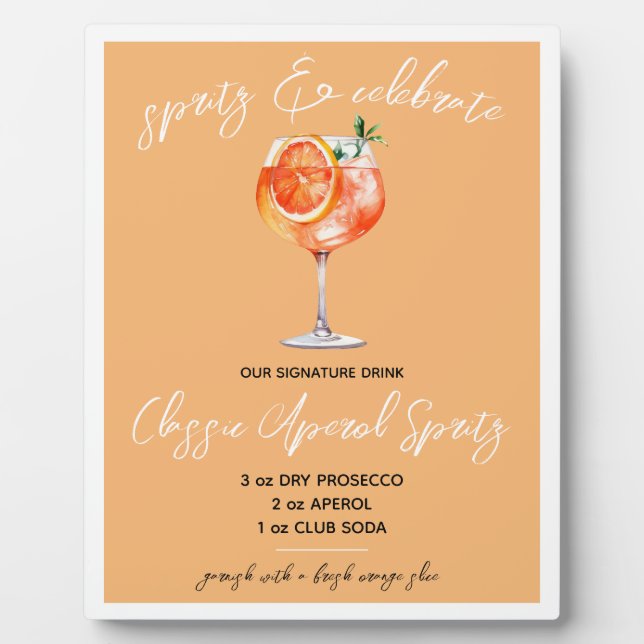 Spritz & Celebrate! Aperol Spritz Signature Drink  Fotoplatte (Vorderseite)