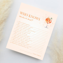 Spritz Cocktail, der das beste Spiel der Braut ken