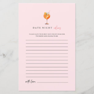 Spritz Date Night Ideas Brautparty Game