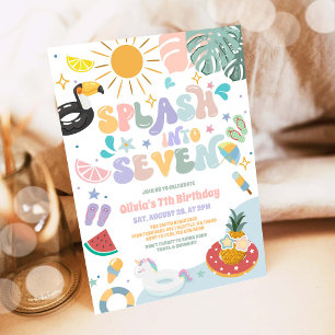 Spritz hinein in die Sieben Poolparty Sommer 7. Ge Einladung