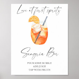 Spritz-Junggesellinnenabschied - Sangria-Bar Poster