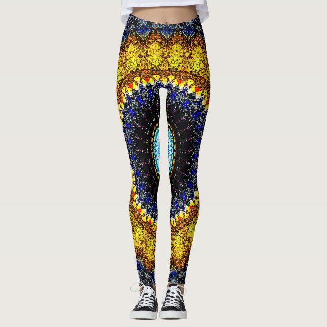 Spritz-Mandala Leggings (Vorderseite)