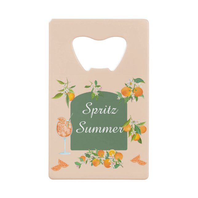 Spritz Sommer Geburtstag Geldbeutel Flaschenöffner (Vorderseite)