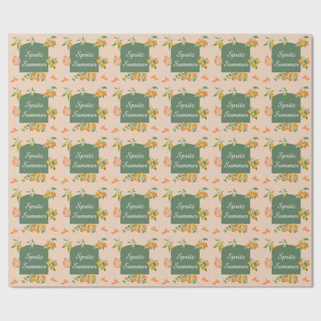 Spritz Sommer Geburtstag Geschenkpapier (Flach)