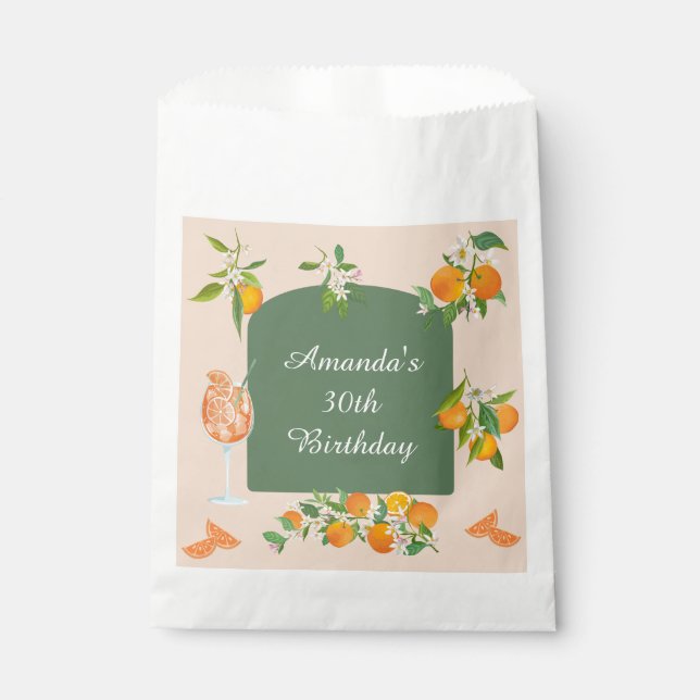 Spritz Sommer Geburtstag Geschenktütchen (Vorderseite)