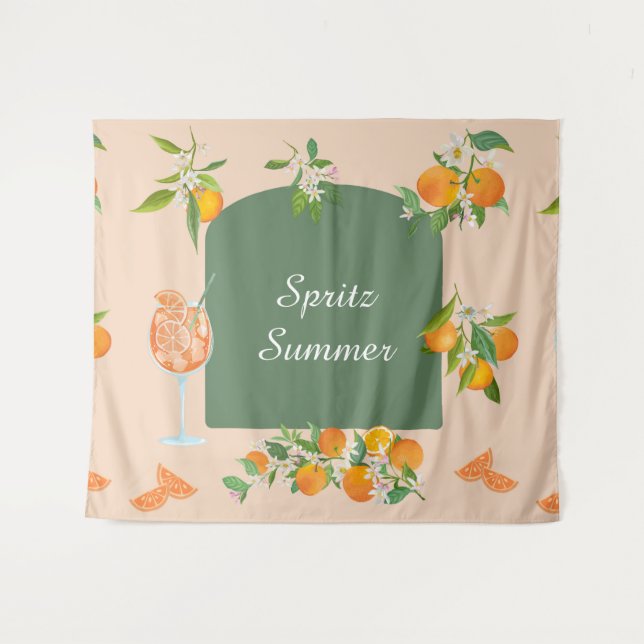 Spritz Sommer Geburtstag Wandteppich (Vorderseite (Horizontal))