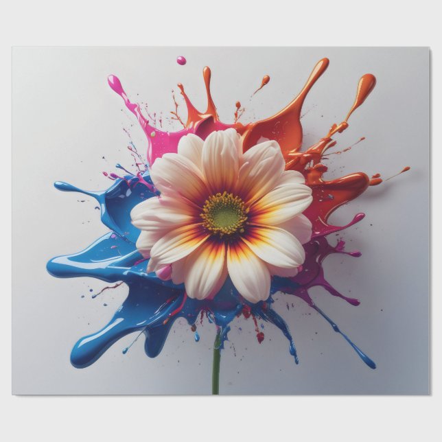 Spritzblüte Geschenkpapier (Flach)