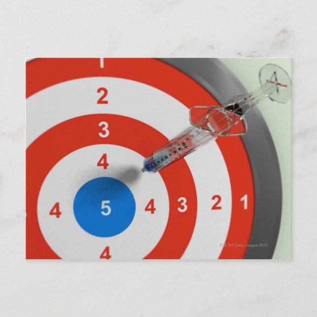 Spritze Dart Postkarte (Vorderseite)