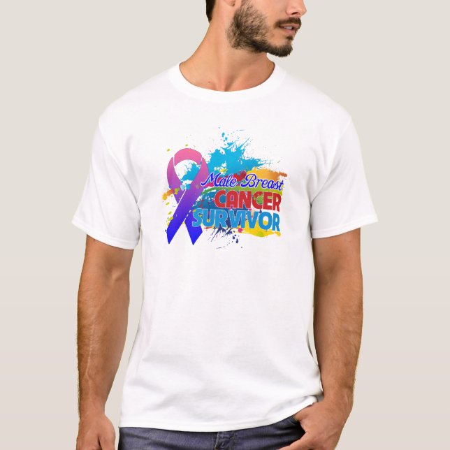 Spritzen der Farbe - männlicher T-Shirt (Vorderseite)