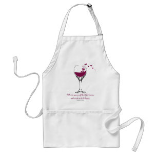 Spritzen der Merlot-Schürze Schürze