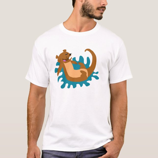 Spritzen des Otters T-Shirt (Vorderseite)