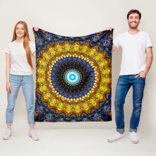 Spritzen-Mandala Fleecedecke