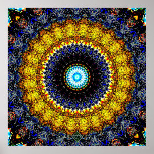 Spritzen-Mandala Poster