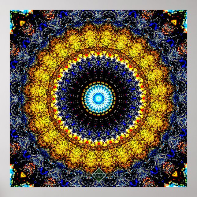 Spritzen-Mandala Poster (Vorne)