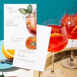 Spritzen Sie es auf das White Aperol Brautparty Einladung